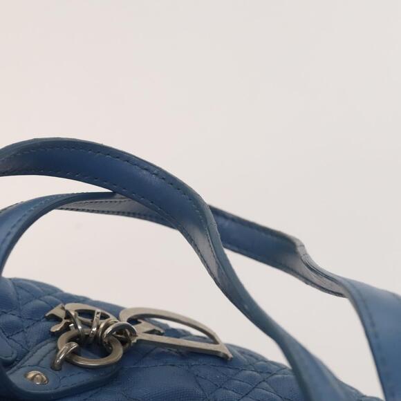 DIOR Canage Tote Bag Canvas Blue Silver - Picture 8 of 12